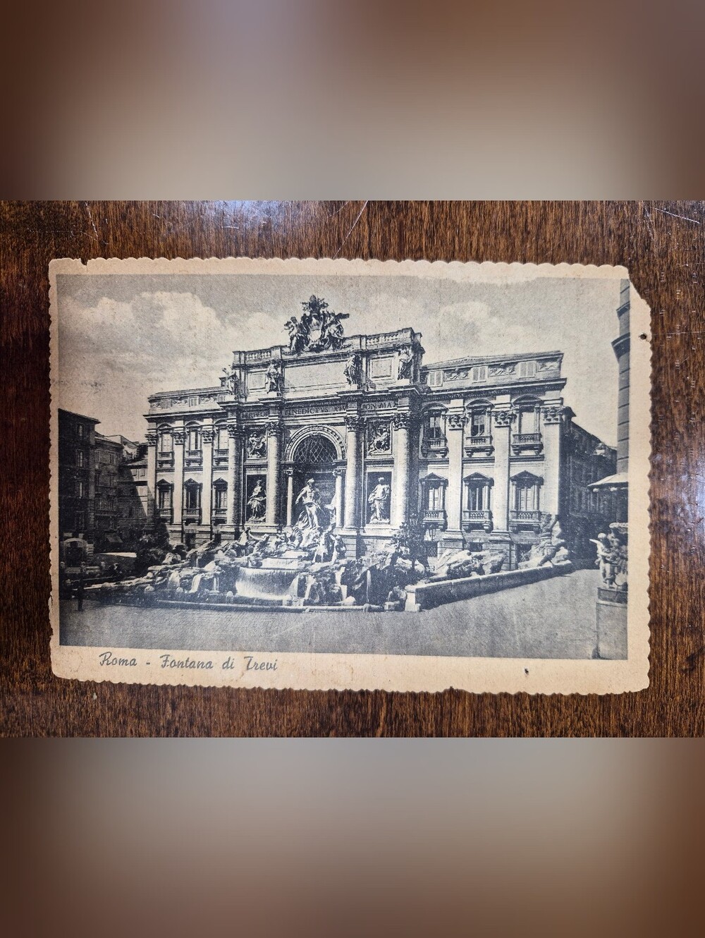 Rome Italy Trevi Fountain (Fontana di Trevi) Divided Back Postcard 1942